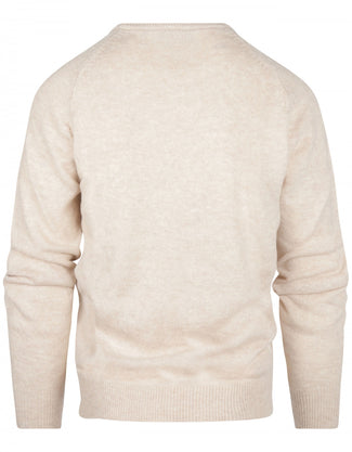 Pullover klassiek Lamswol v-hals | Bruin